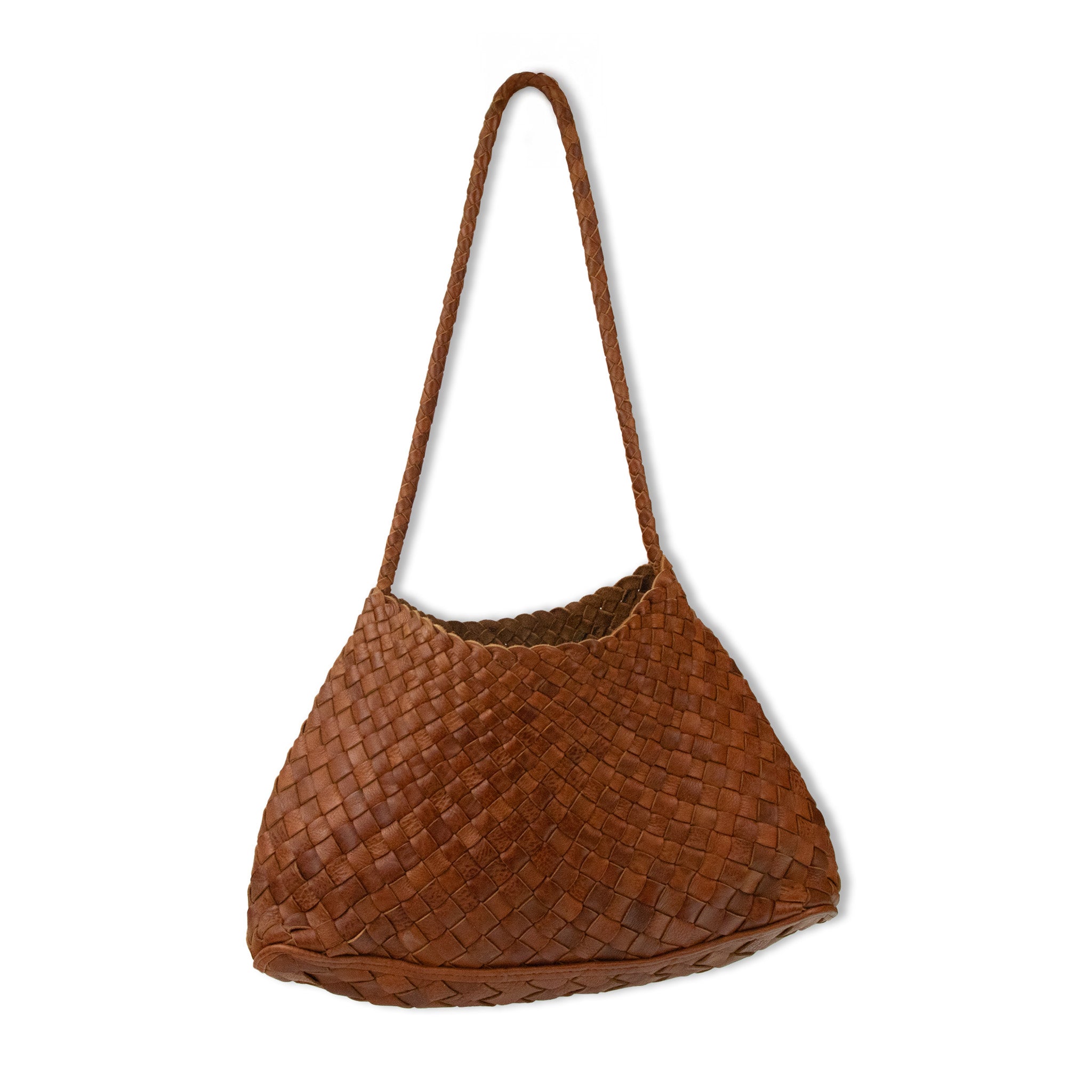 Full front image of the Palar Leather Bag in tan