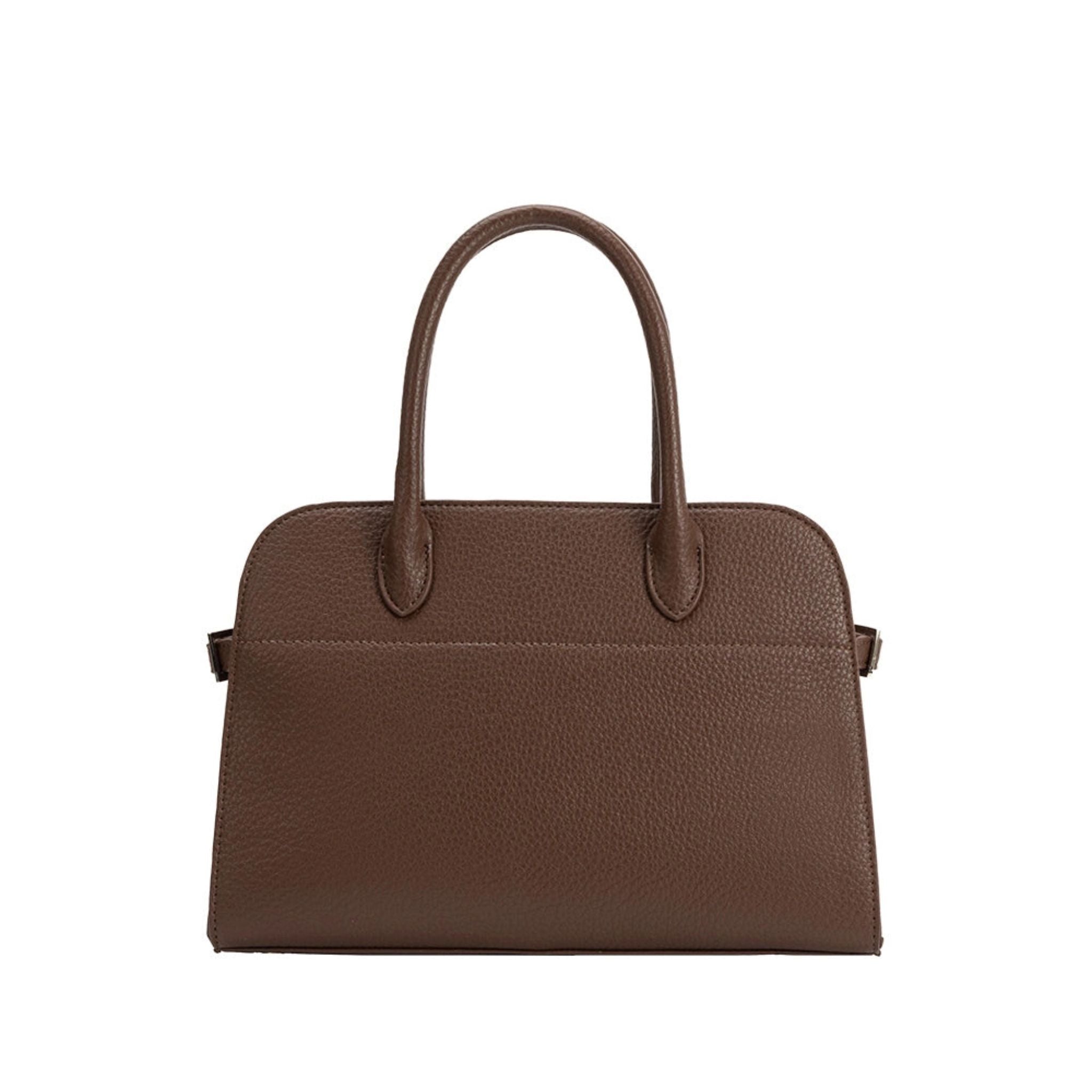 Brown handbag on a white background
