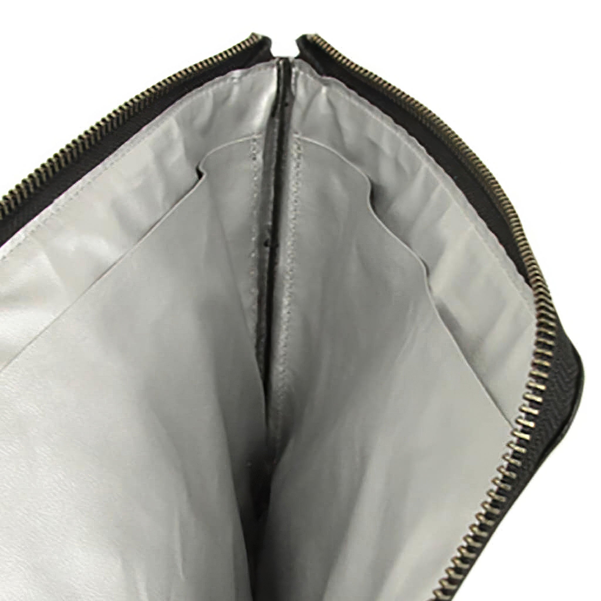Close-up of the interior of hmny's 10 mile bag on a white background