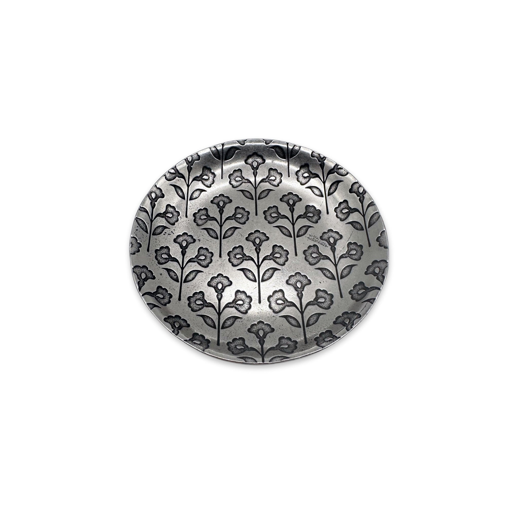 image of beehive floral repeat ring dish sweet alyssum design