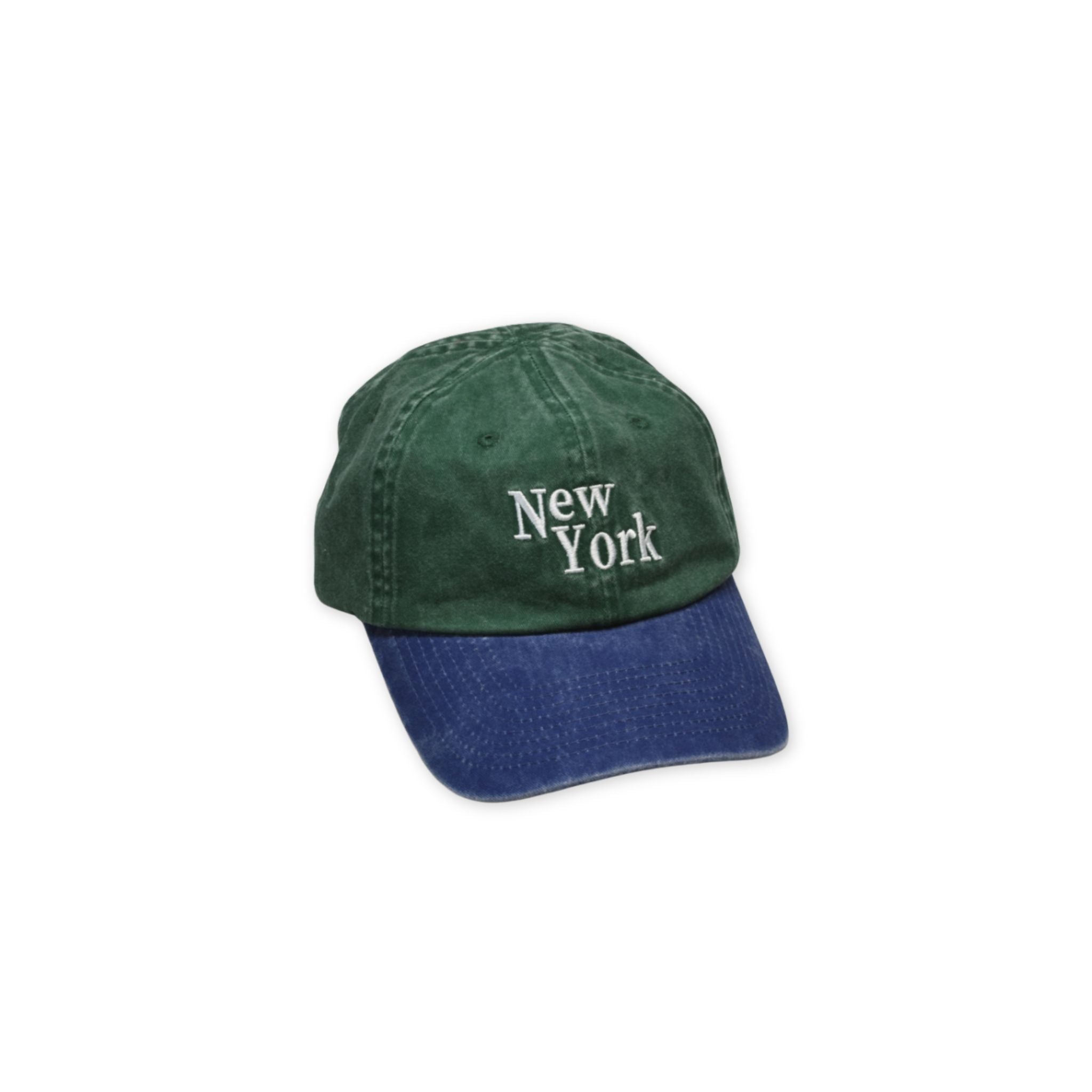 Washed Cotton Baseball Cap – New York Embroidered Hat by Curated