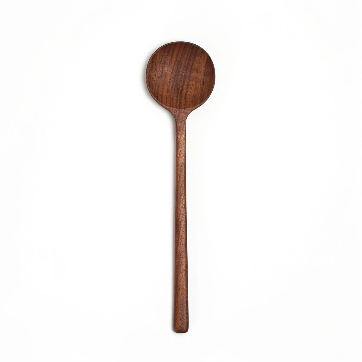 12" Walnut Wooden Round Spoon