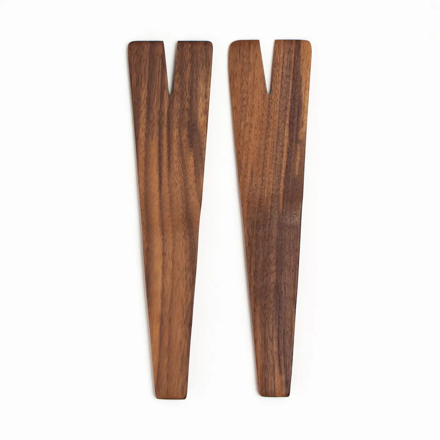 10” Double Fork Walnut Salad Servers
