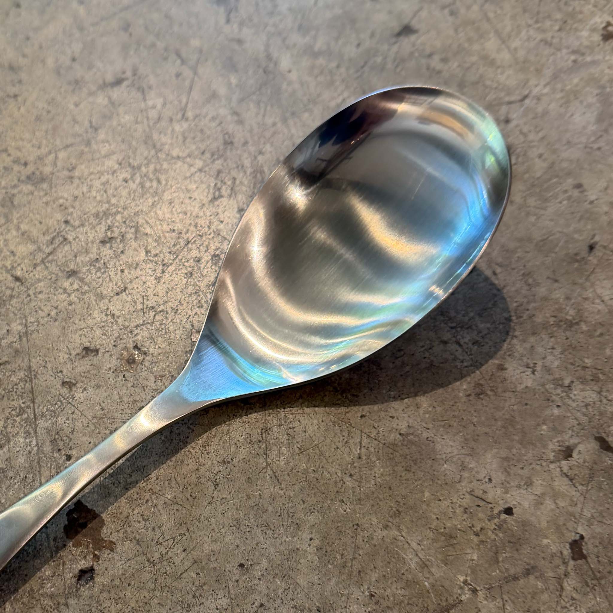 Sori Yanagi Stainless Steel Serving Spoon + Fork