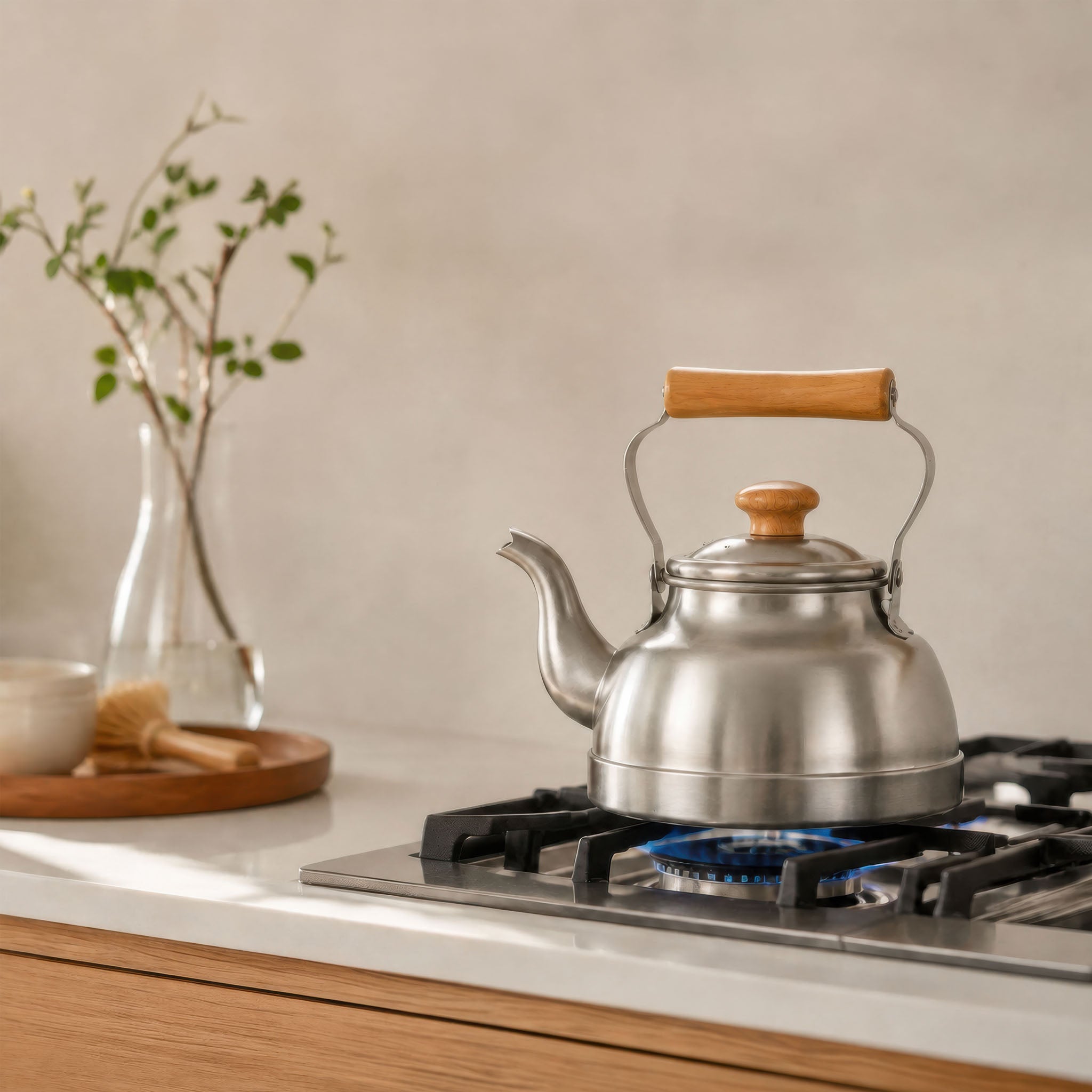Chitose Wooden Handle Classical Kettle