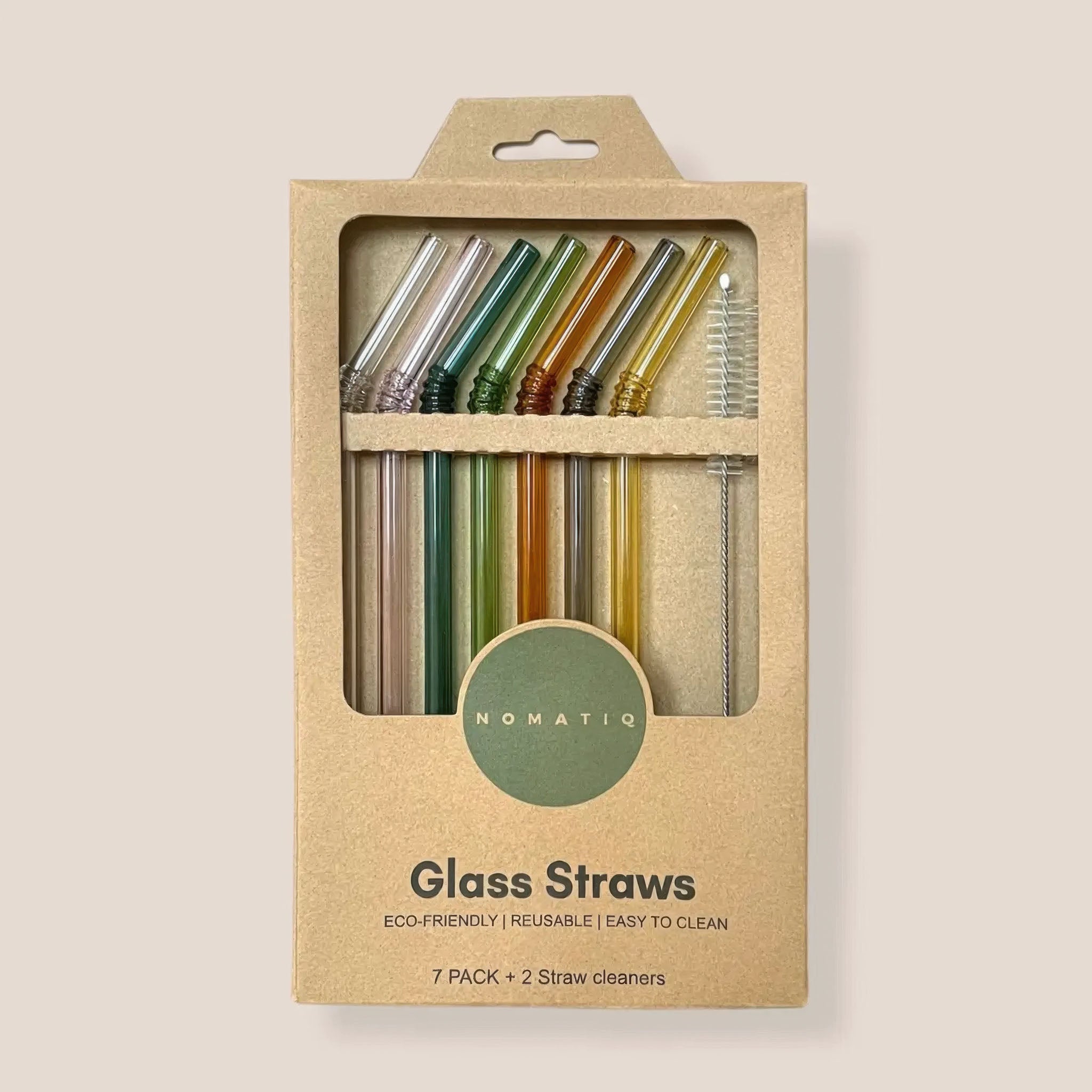 Reusable Glass Straws – 7 Pack