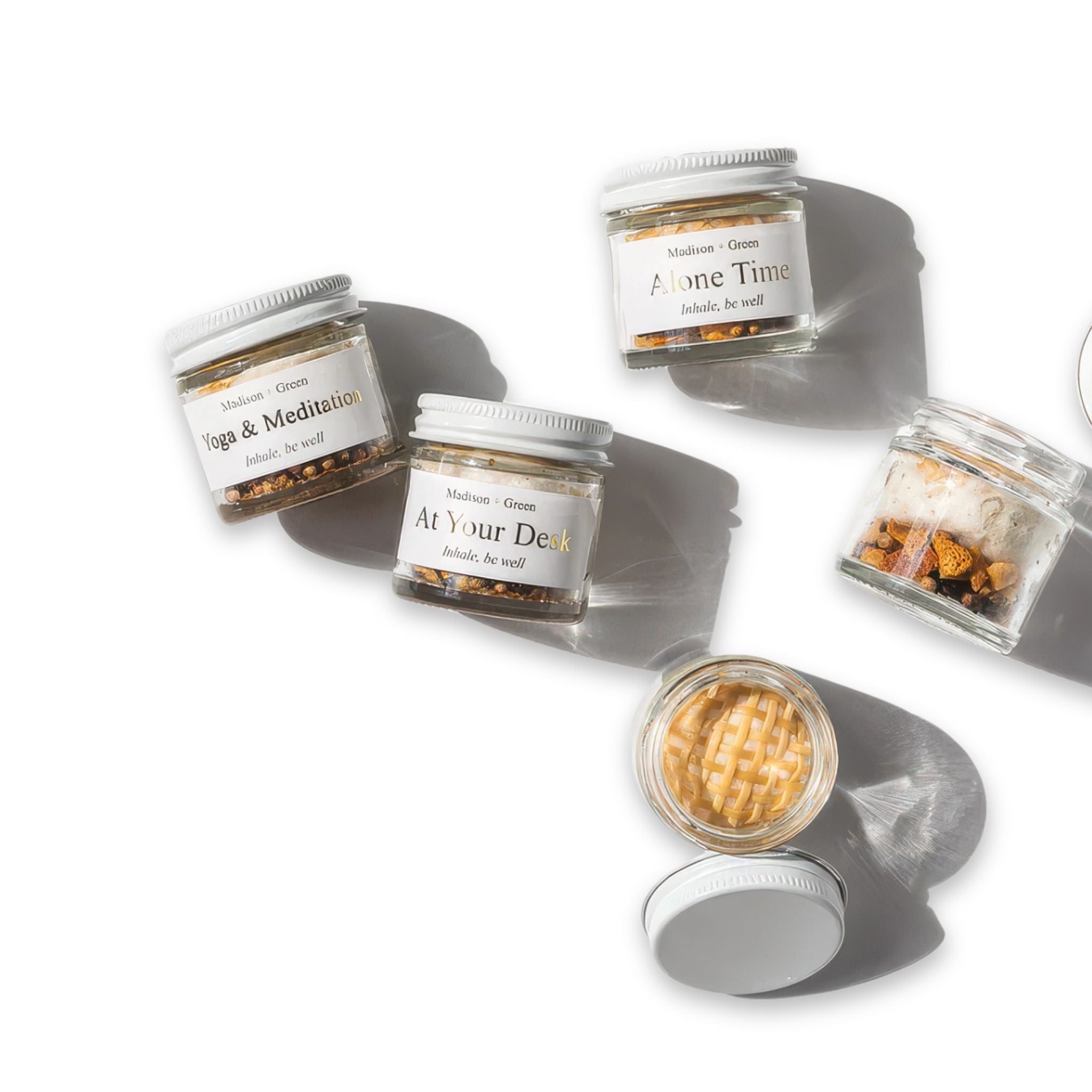 A top promotional view of a few of aromatherapy inhalers