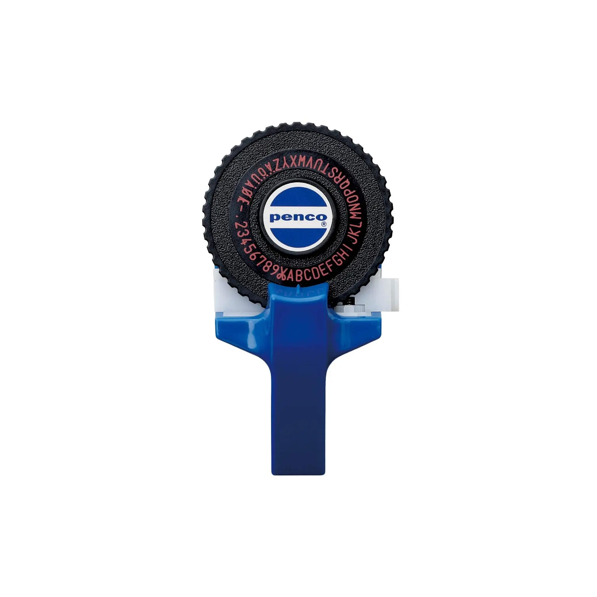 Penco label maker cartridge in blue on a white background