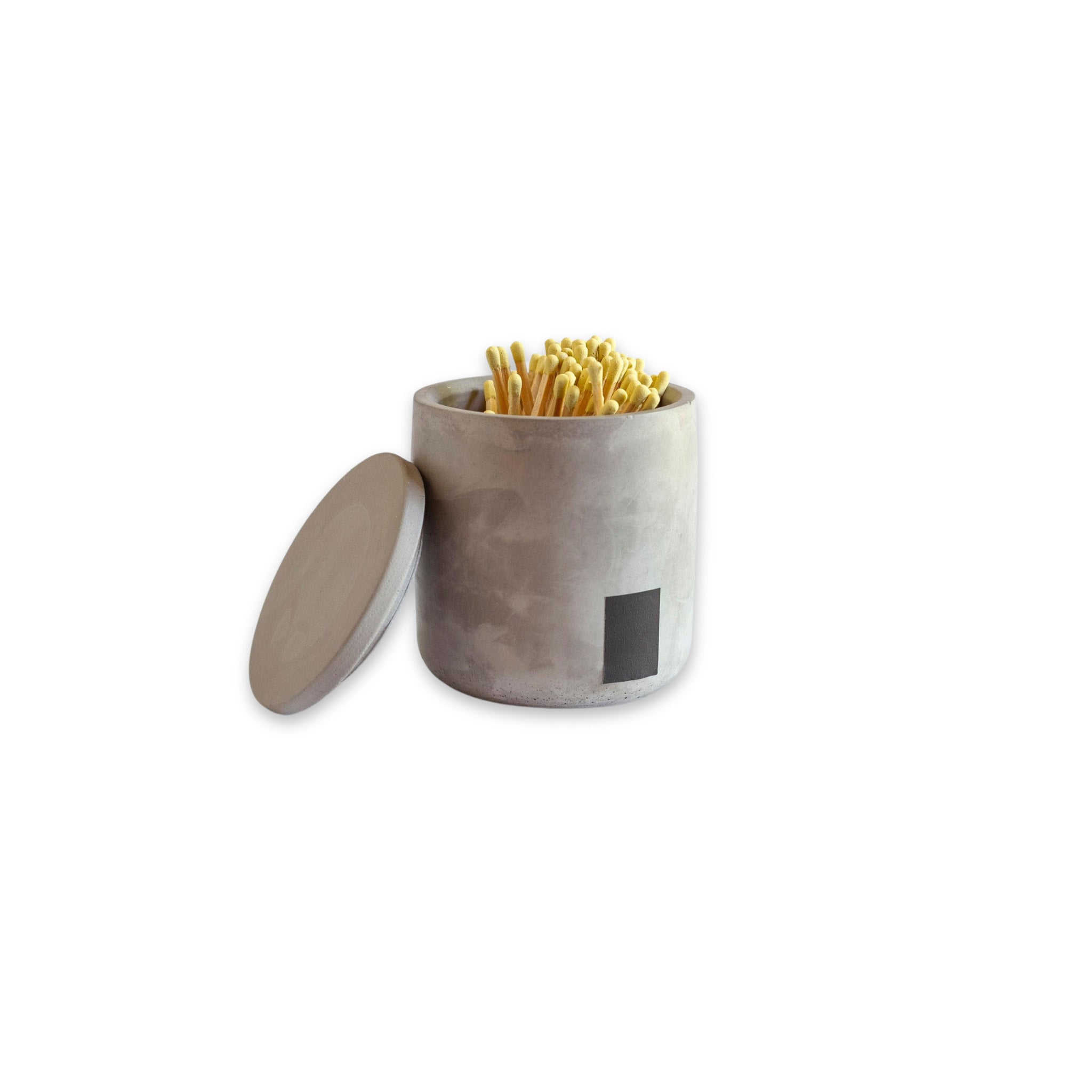 2pc Match Holder by Tenn Prairie in color grey opened