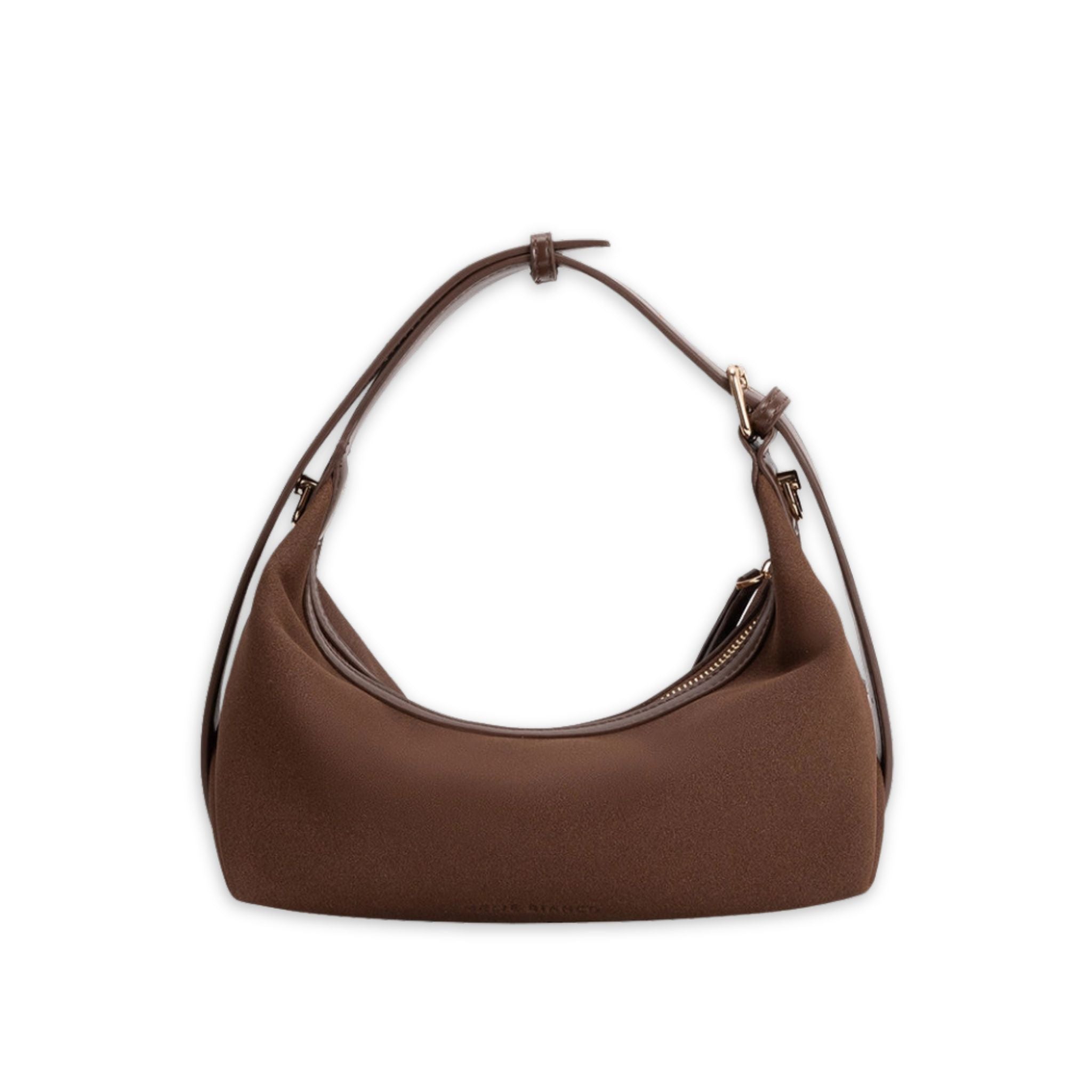 Brown handbag on a white background