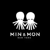 Logo of Min & Mon New York featuring two white octopus-like creatures on a black background.