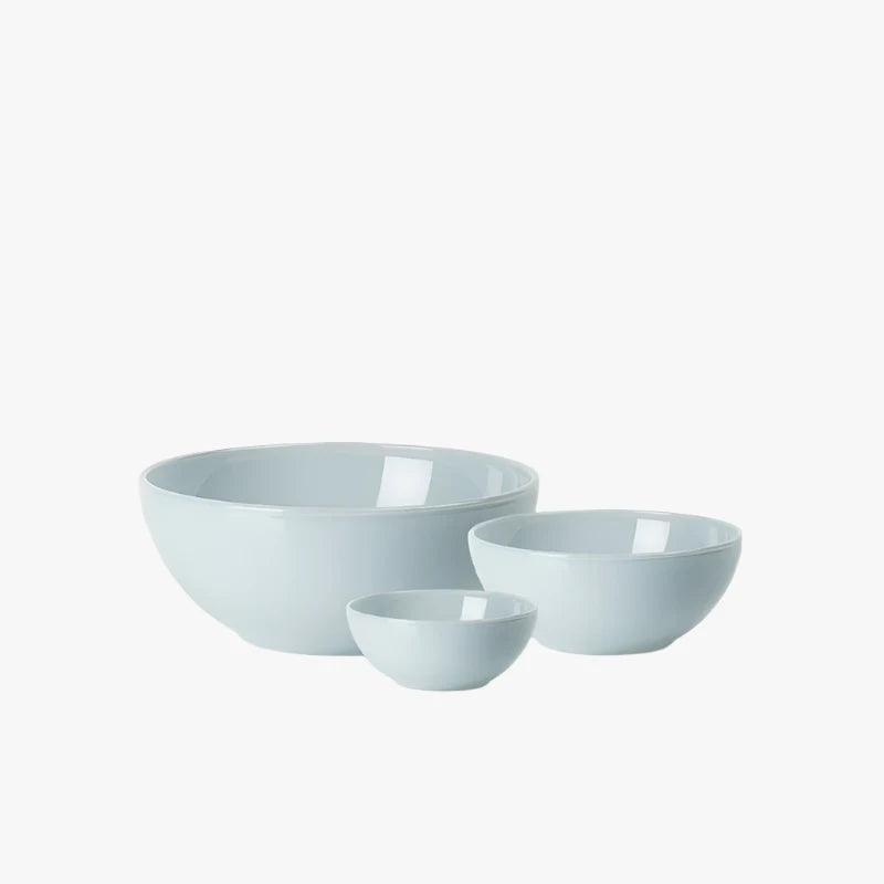 All 3 sized bowls in blue fog