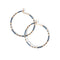 image of two hoop style earrings chaldene color indigo