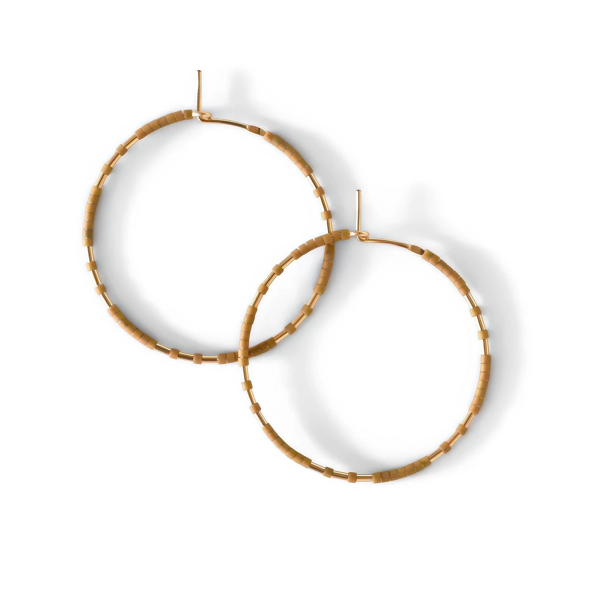 image of two hoop style earrings chaldene color meadow