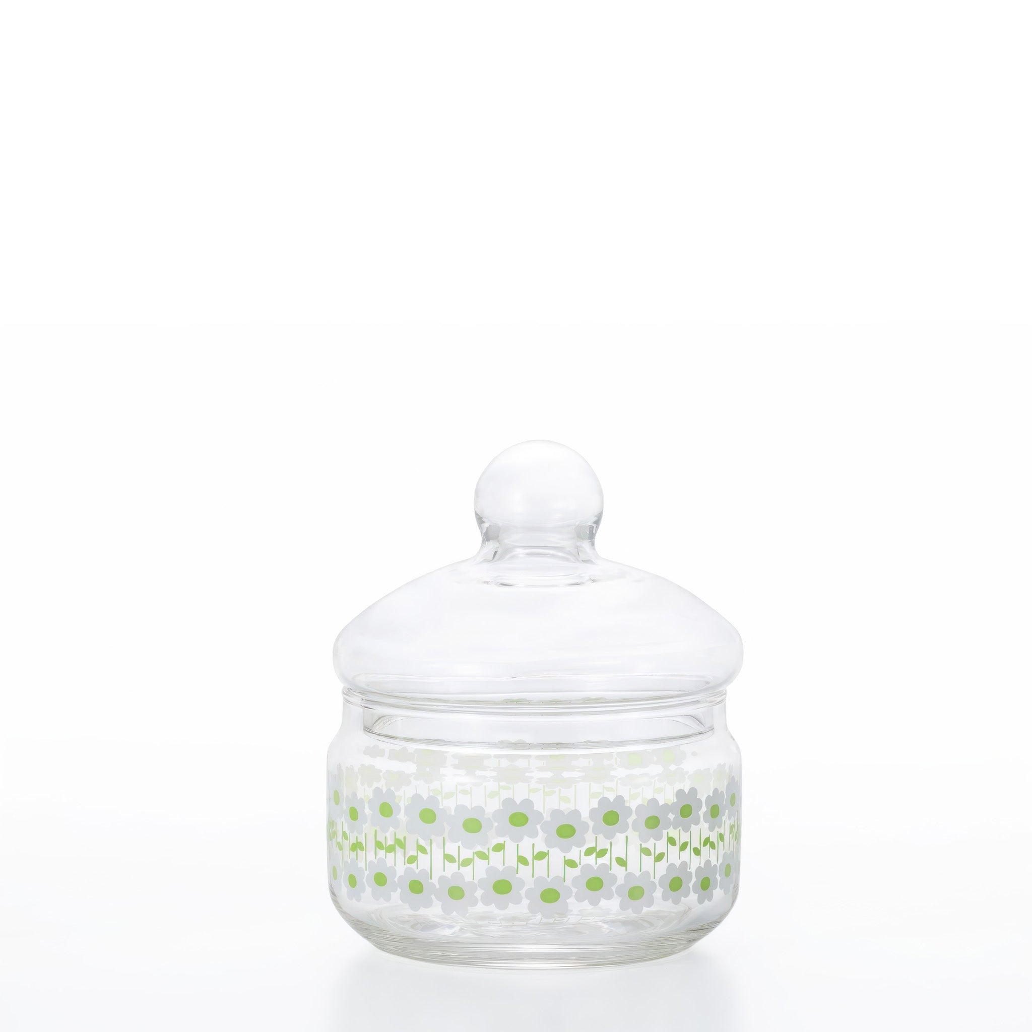 Aderia retro candy jar 360 in the Baby's Breath design 