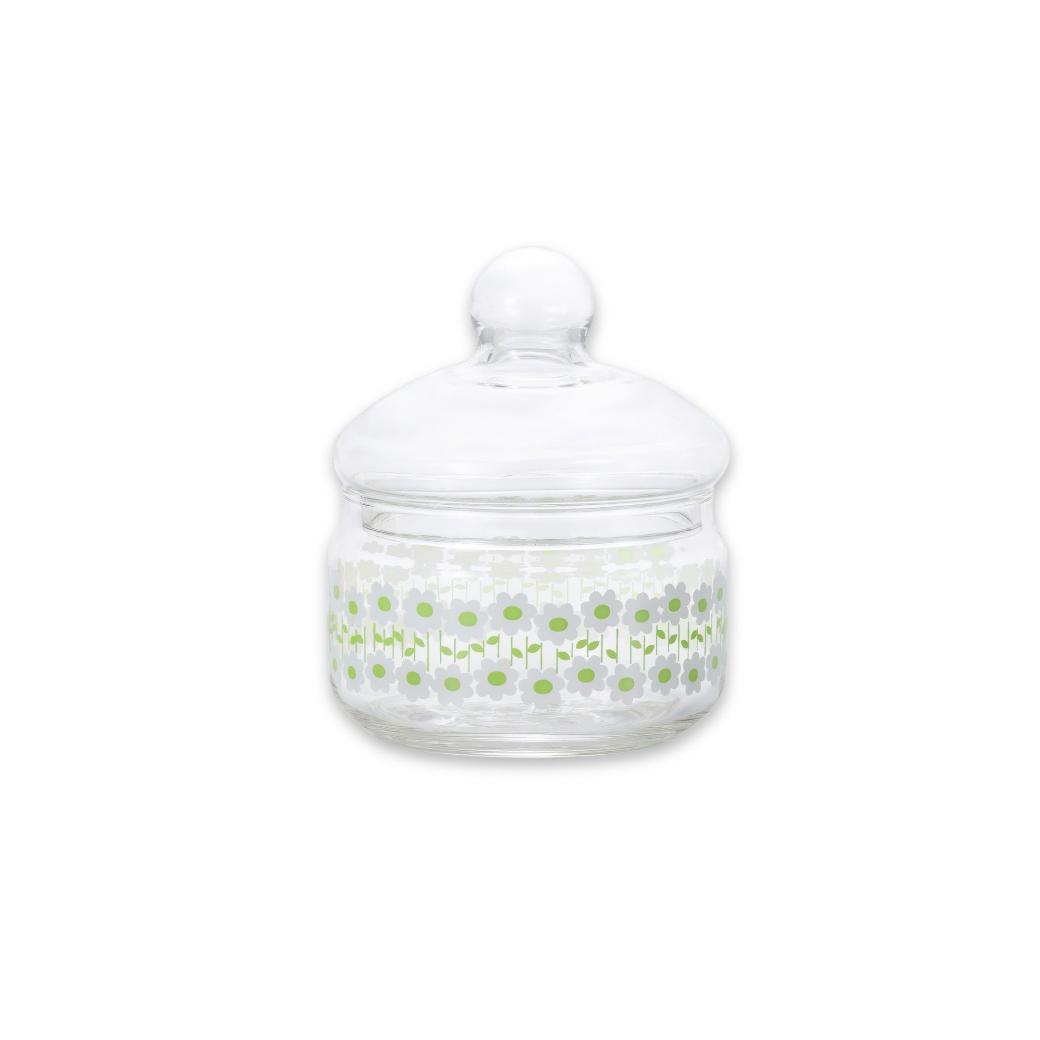 Aderia retro candy jar 360 in the Baby's Breath design 