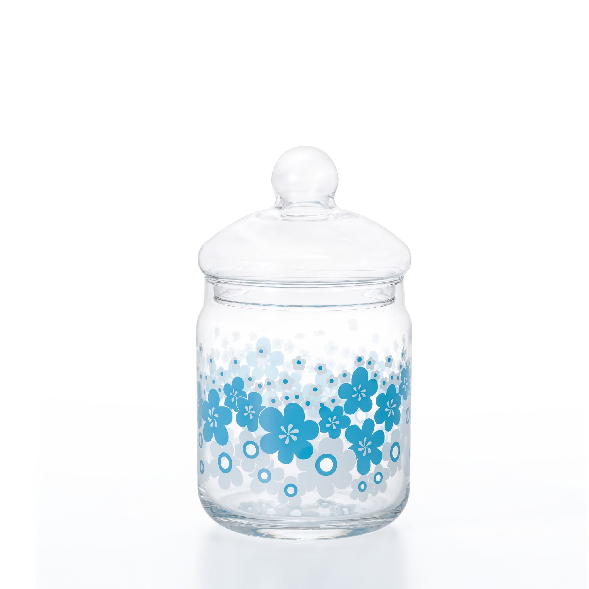 Aderia retro candy jar 680 in the Blue fFlower design 