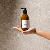 image of hand creme eucalyptus bottle in hand