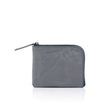 hmny's compact wallet in dark grey on a white background