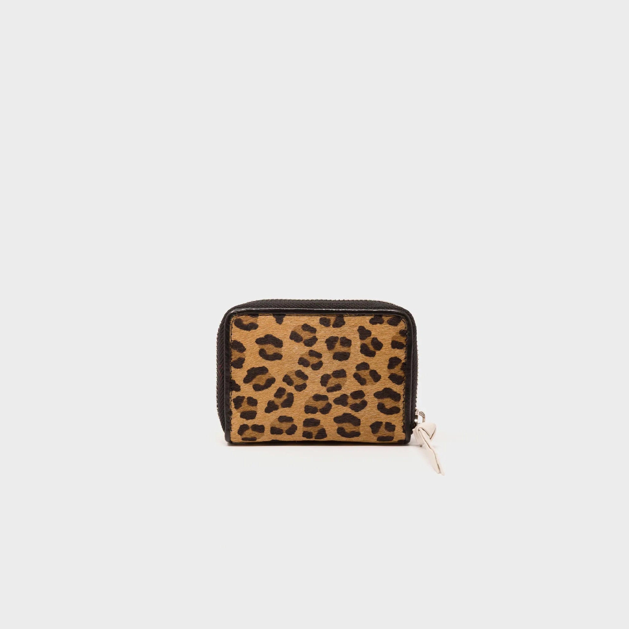 Back of Min & Mon' Frodo Animal Print Leather Zip Around Wallet - All Over Eyes Embroidery