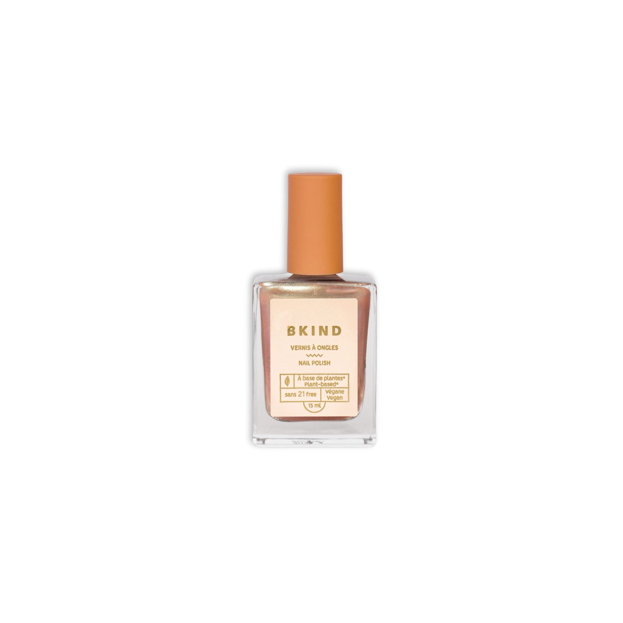 Image of a bottle of BKIND's vegan nail polish color Glazed