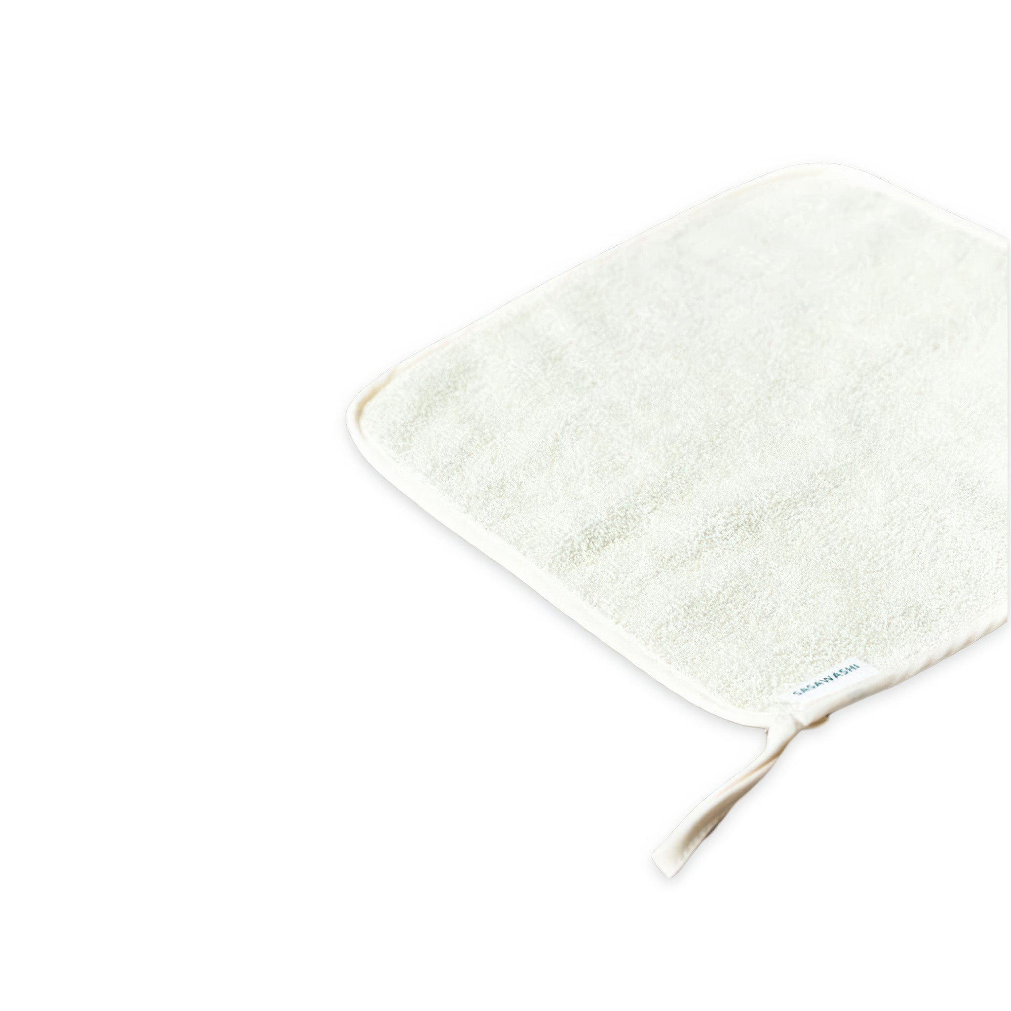 Close up view of Morihata's Sasawashi Face Scrub Towel