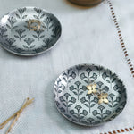 image of two beehive floral repeat ring dish