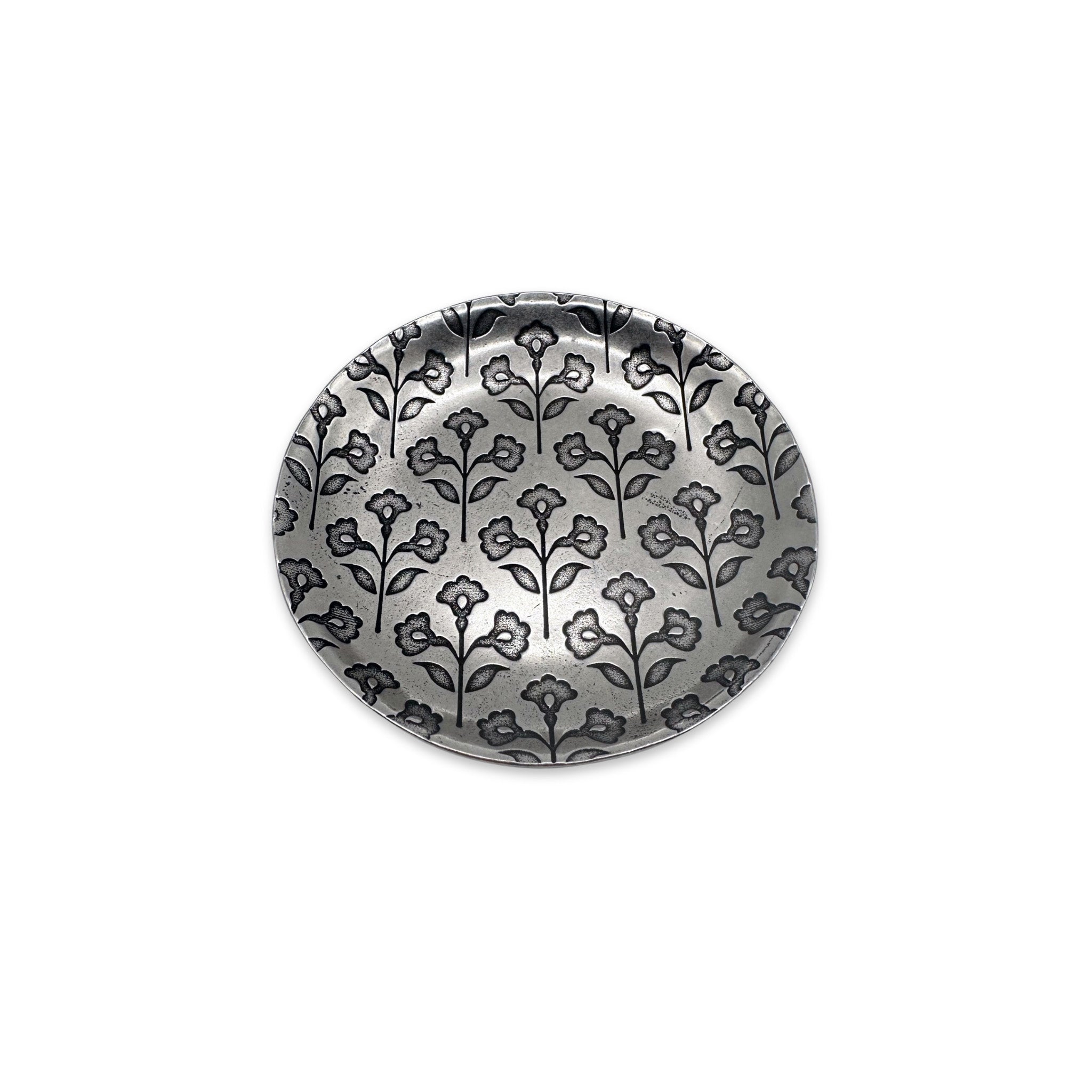 image of  beehive floral repeat ring dish sweet alyssum design