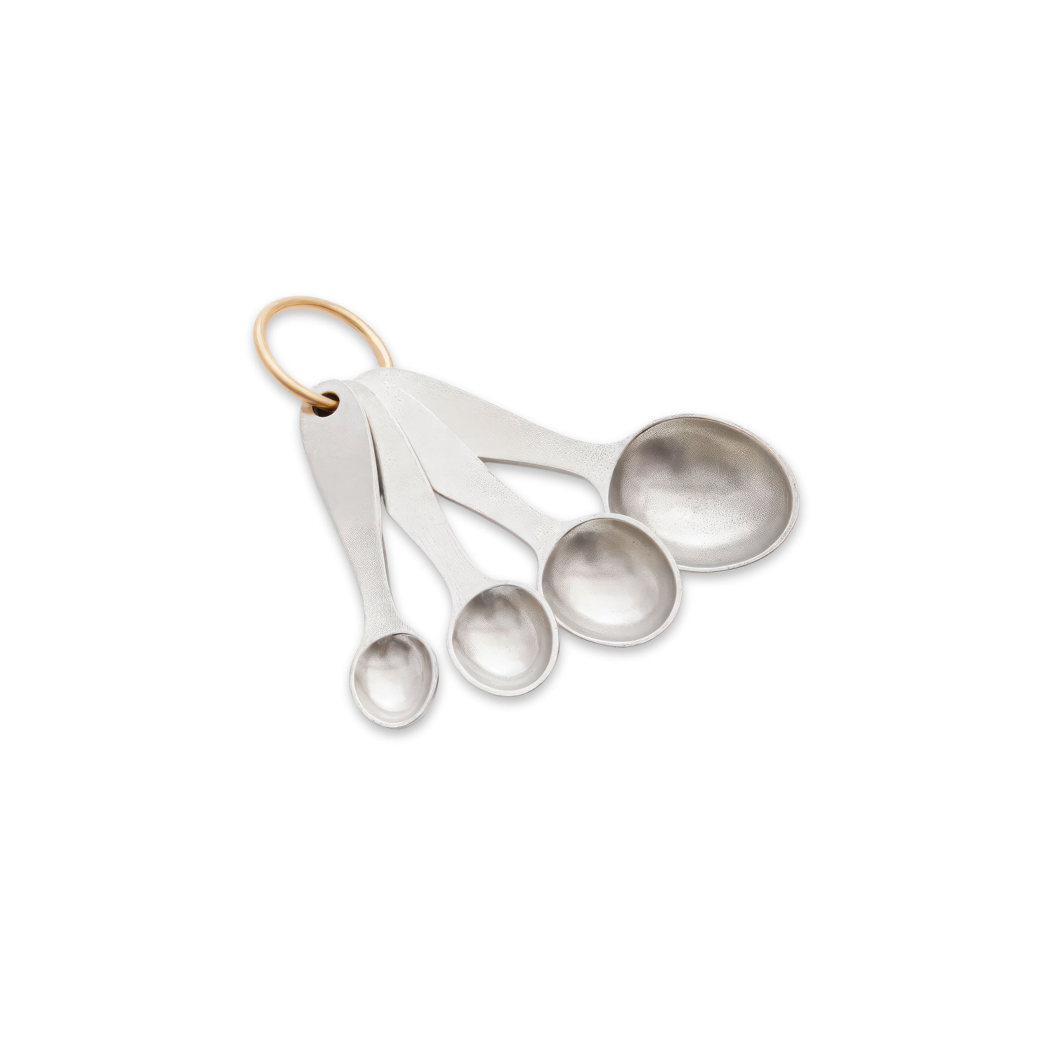 image of beehive pewter measuring spoon set