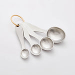 image of beehive pewter measuring spoon set