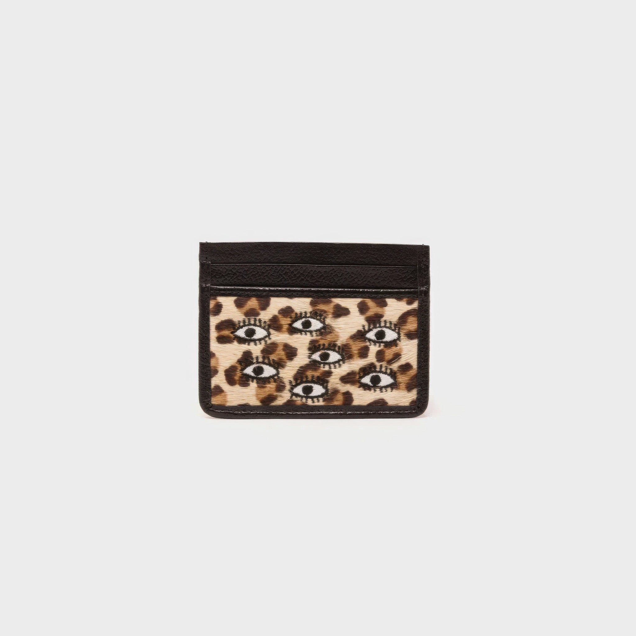 Filium Leather Cardholder – All Over Eyes Embroidery