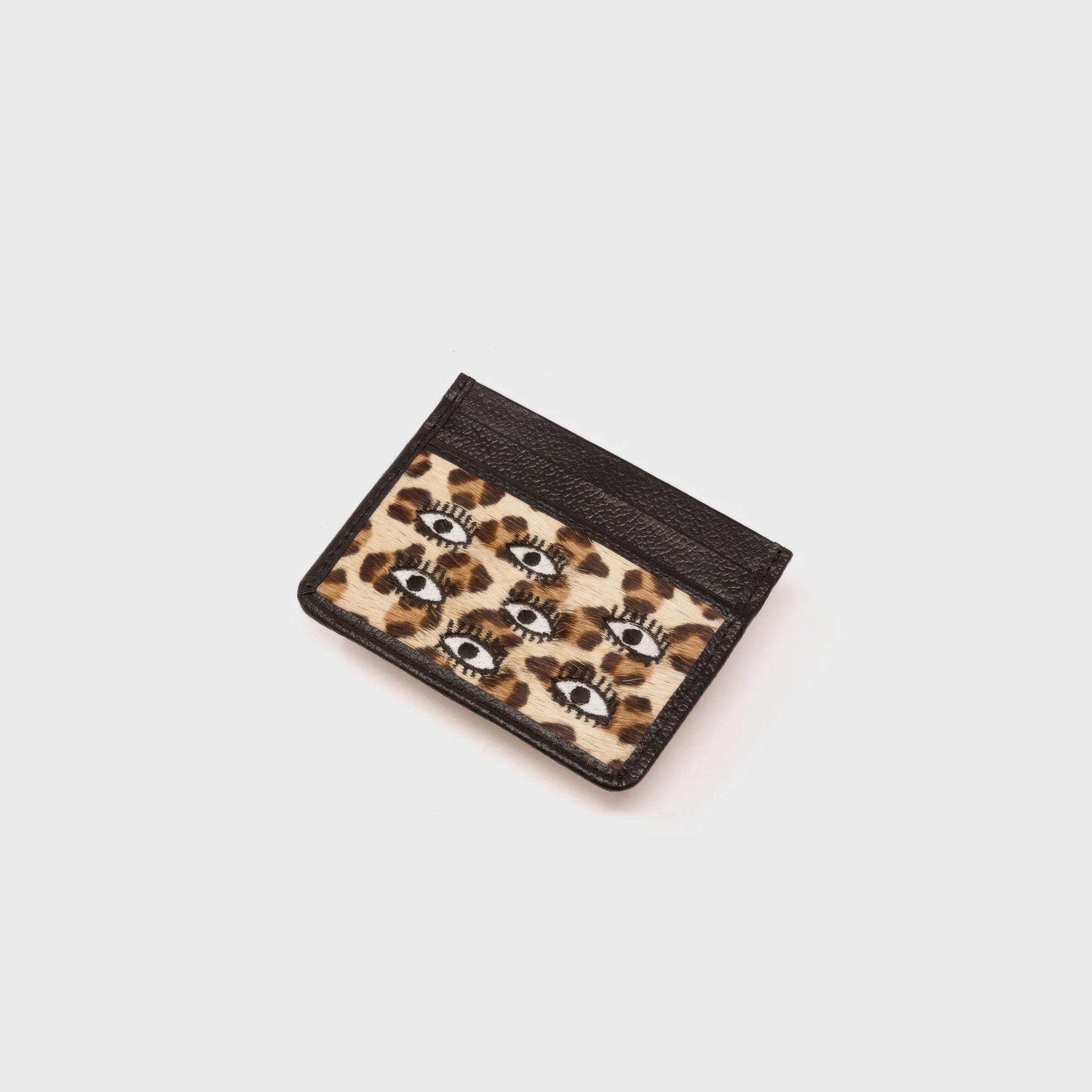 Filium Leather Cardholder – All Over Eyes Embroidery