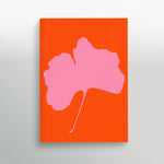 image of common modern ginkgo pop notebook with pink orange design