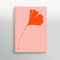 image of common modern ginkgo pop notebook with red  pink design