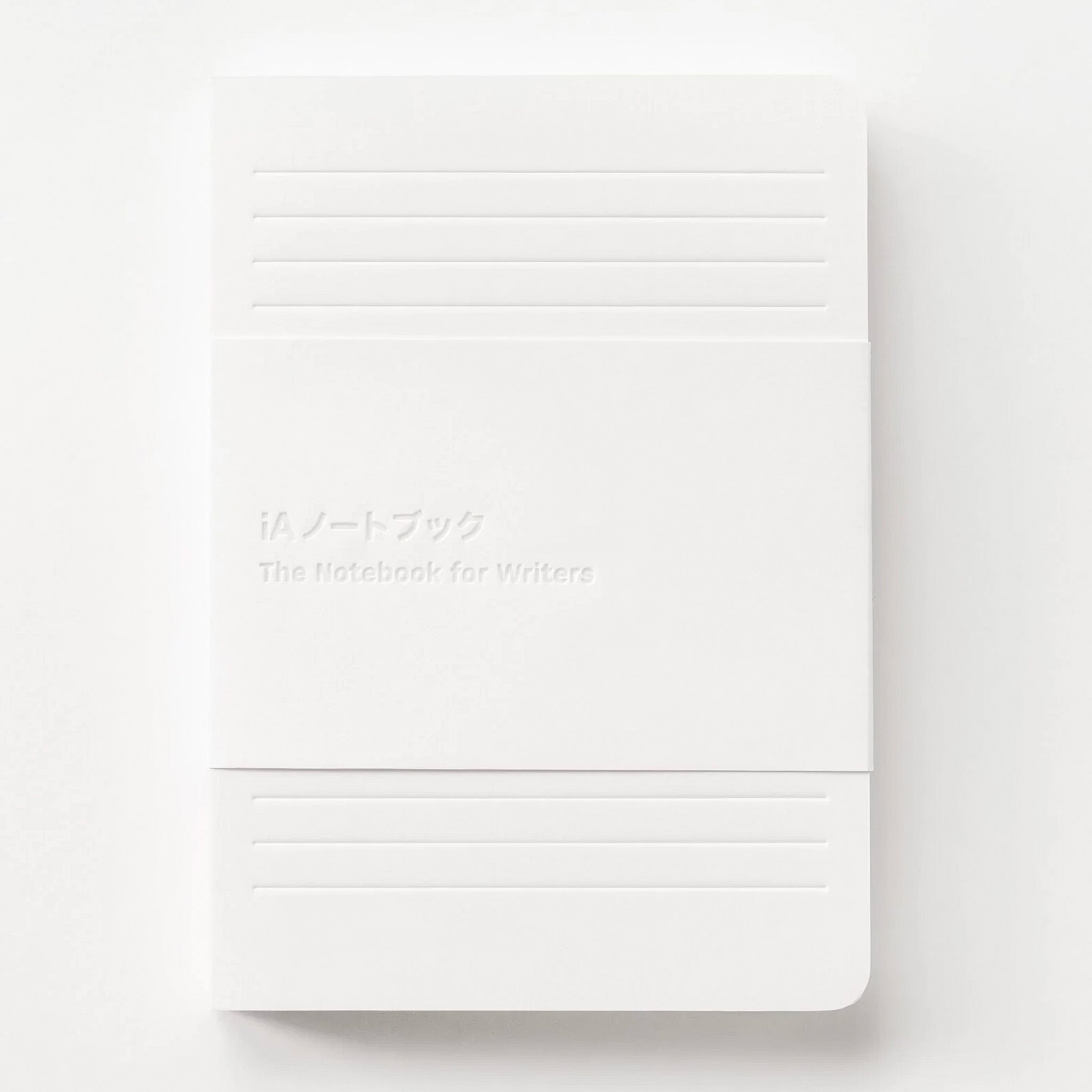 Minimalist iA notebook for writers  on a white background, 