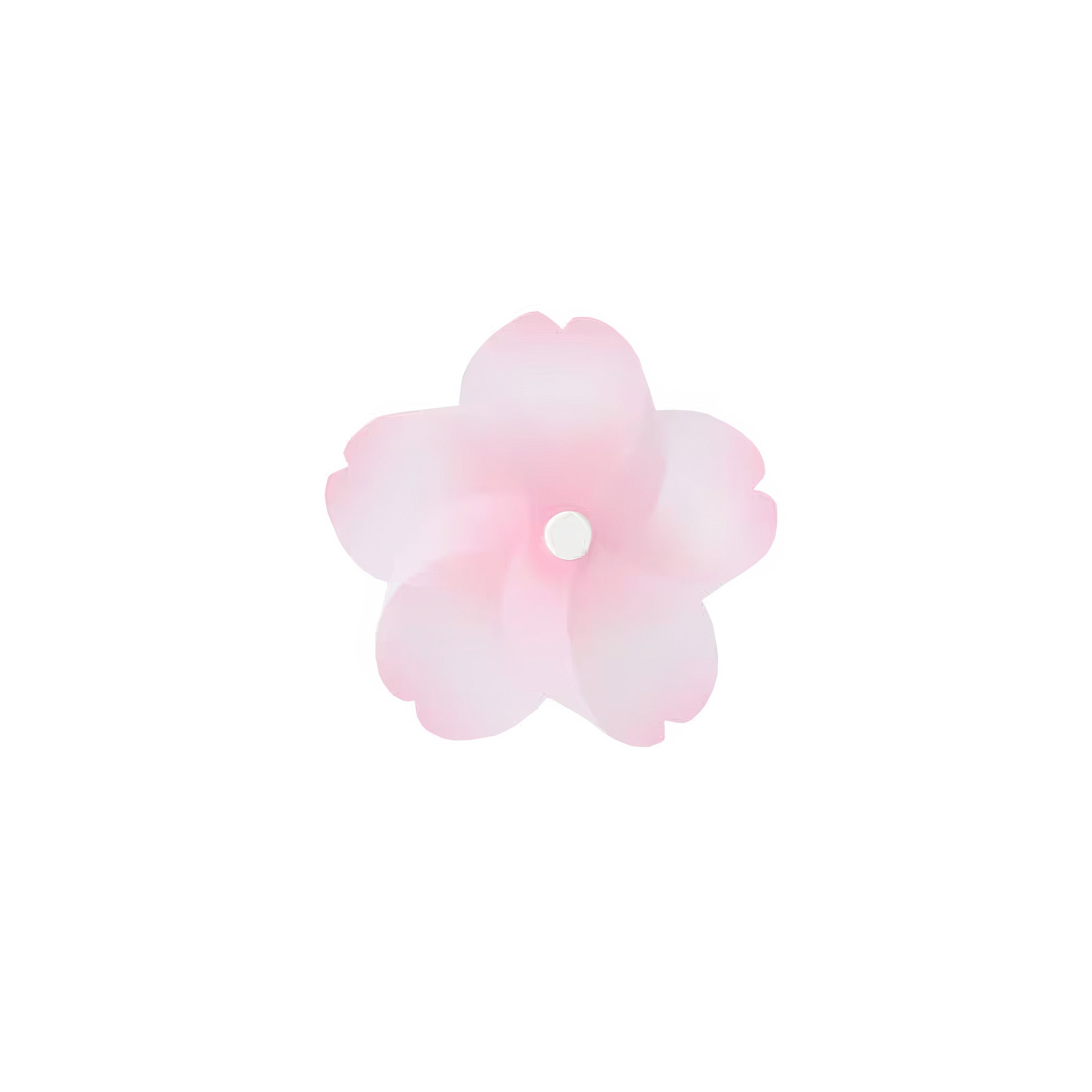 Pink cherry flower-shaped object on a white background