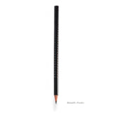 Black pencil with unique design on a white background