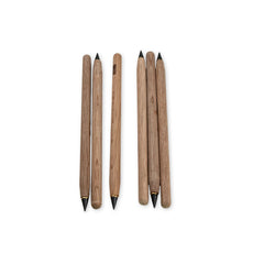Set of Zefiro's forever pencils with black tips on a white background