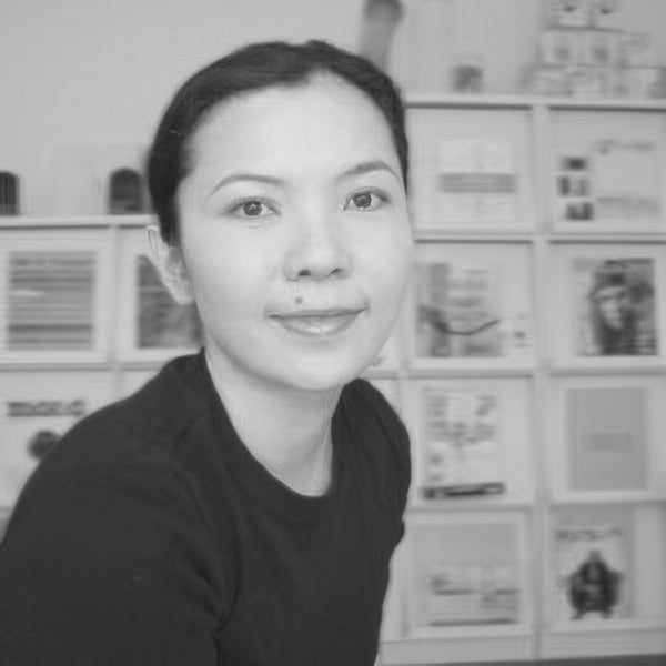 Black and white profile picture of designer Kanae Tsukamoto