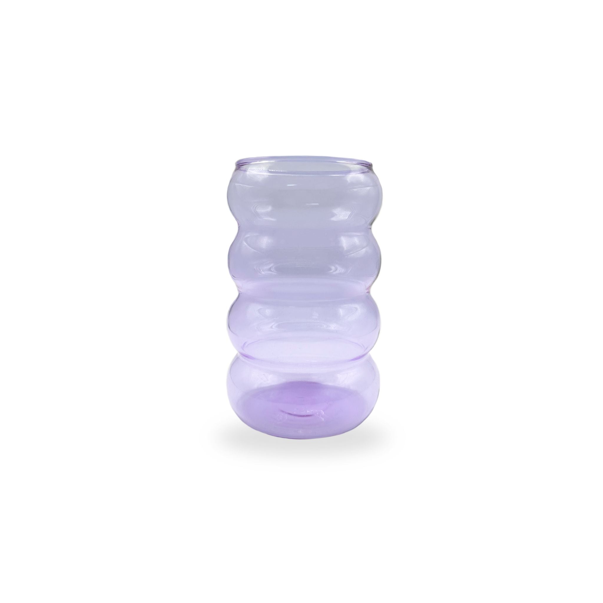 Full image of the Trece Cielos Wavy Drinking Glass in Purple