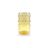 Full image of the Trece Cielos Wavy Drinking Glass in Yellow