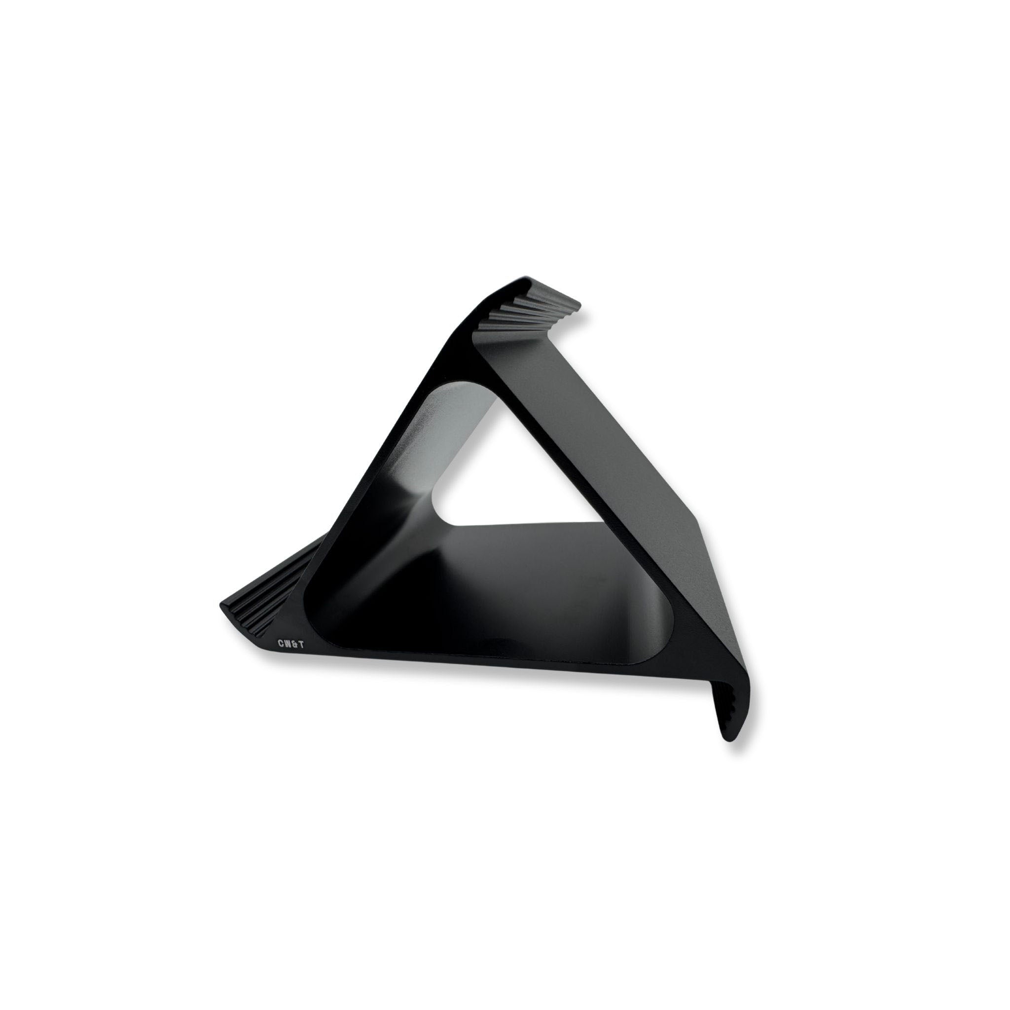 Side view of the 55-66-88 mobile phone stand in black glass bead