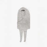 Gray hooded scarf on a white background
