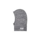 Gray knitted balaclava with 'Arctic Fox' label on a white background