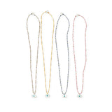 See Real Flowers Evil Eye Necklace collection on a white background