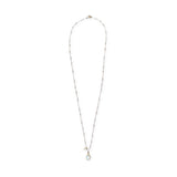 See Real Flowers You and Me Necklace w/ Rainbow Moonstone on a white background