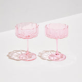 image of two fazeek champagne glasses pink color