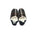 Pair of slippers with plaid pattern on a white background