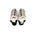 Pair of slippers with plaid pattern on a white background