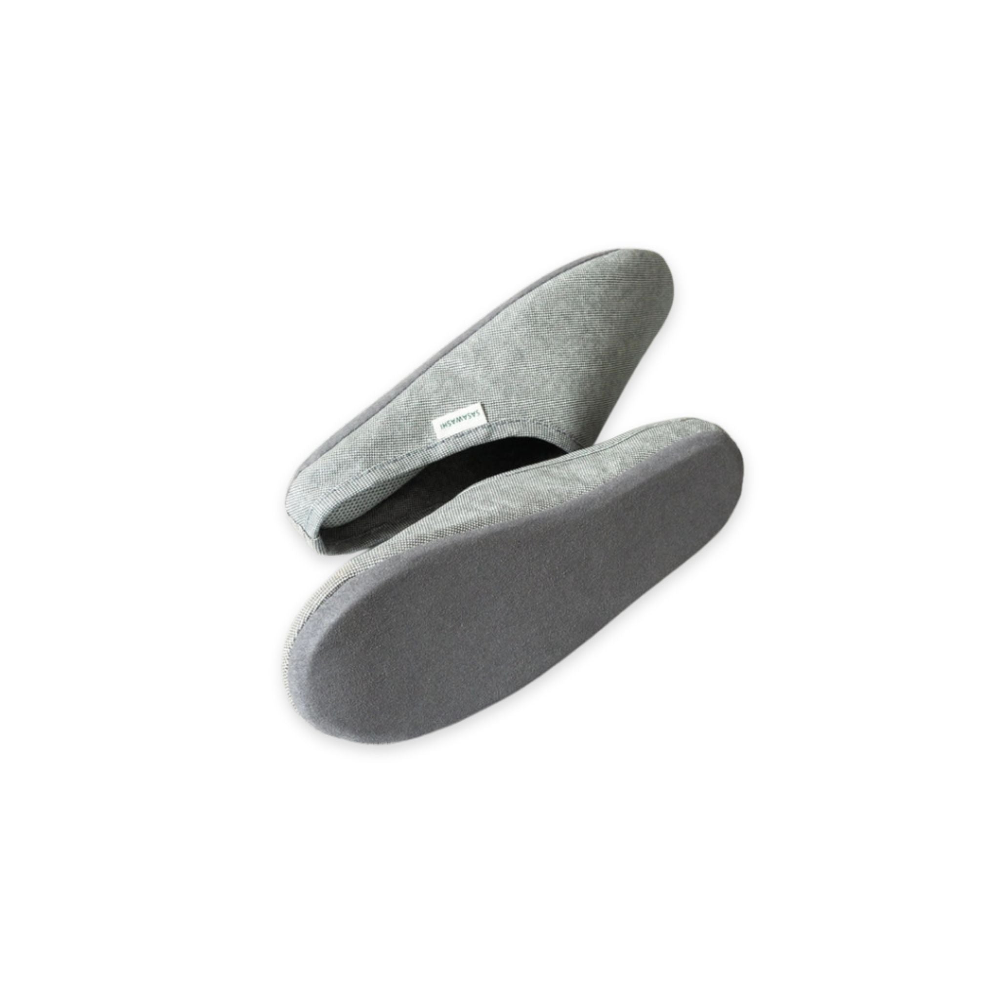 Gray room shoe insoles on a white background